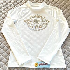 NWT girls long sleeve rash guard